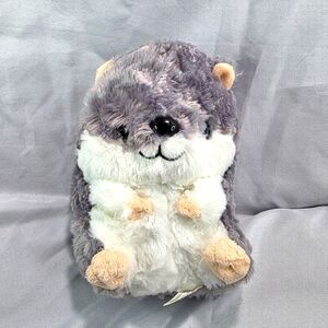 Nanco Belly Buddies Hamster Plush Stuffed Toy Gray White Blue Eyes 10 Inch 2020